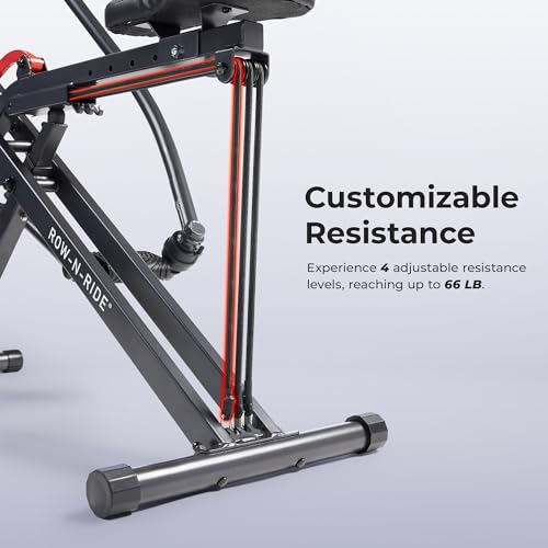 Sunny Health & Fitness Row-N-Ride Squat Assist Trainer for Home Exercise - color: Dark Grey
