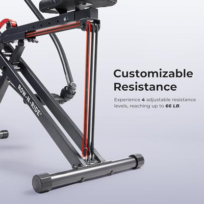 Sunny Health & Fitness Row-N-Ride Squat Assist Trainer for Home Exercise - color: Dark Grey