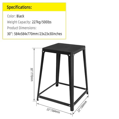 Plyometric Boxes for Jumping - color: Black, size: 30 inch