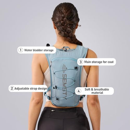 Running Hydration Vest 5L, Running Vest Pack with 1.5L Water Bladder - color: Blue