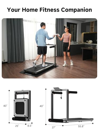 WalkingPad X Series Folding Treadmill, Smart Vertical Fold - color: Deep Black