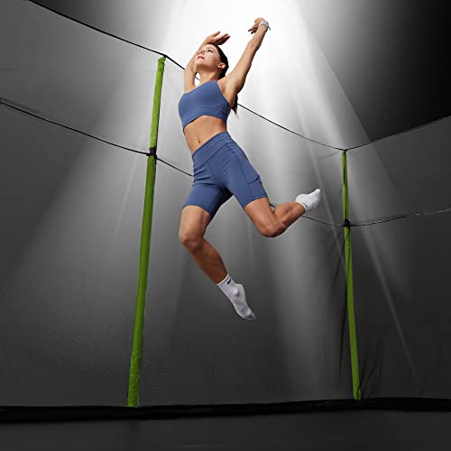 SkyBound Rectangular Trampoline with Enclosure Net 10x17 FT - Rectangle Trampolines Performance Build for Families and Athletes - Reinforced Welding Base - Gymnastics Trampoline Superior Bounce