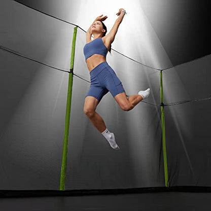 SkyBound Rectangular Trampoline with Enclosure Net 10x17 FT - Rectangle Trampolines Performance Build for Families and Athletes - Reinforced Welding Base - Gymnastics Trampoline Superior Bounce