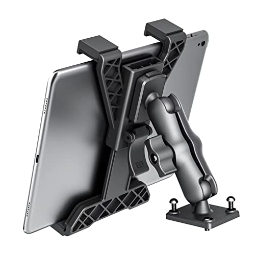 OHLPRO Heavy Duty Drill Base Tablet Holder Car Mount Dashboard for 7" - 11.5" Tablets, iPad/iPad Mini Samsung Galaxy, Multi-Angle, Industrial, Black - size: 1-Stage Arm