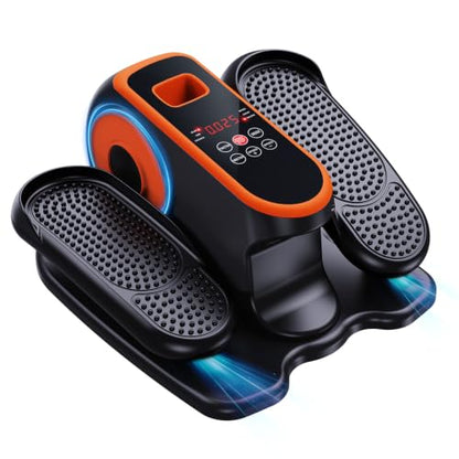 Under Desk Elliptical Machine, Electric Ellipse Leg Exerciser While Sitting for Seniors, Quiet Portable Elliptical Machine with 12 Adjustable Speeds, Seated Pedal Exerciser with Remote Control
