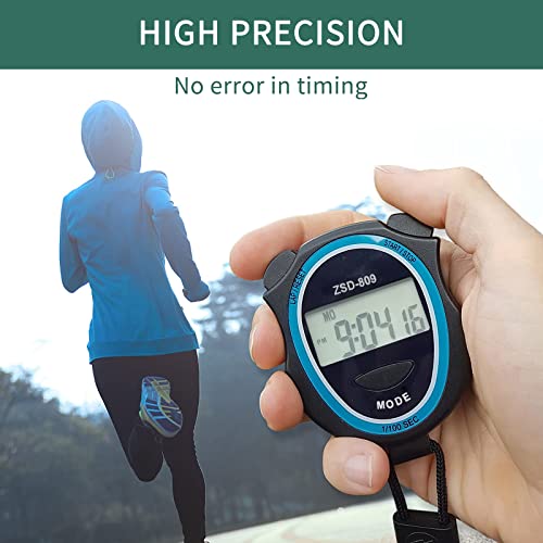 Stopwatch Timer - Simple Red Sports Clock - Basic Operation - Clear Display - Child-Friendly - Ideal for Track, Field, Swim Training - Digital Stopwatch for Coaches