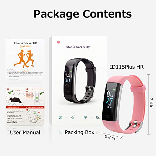 Fitness Tracker with Heart Rate Activity Tracker Sleep Monitor, Smart Watch Health Tracker IP68 Pedometer Step Counter for Man Women(Pink)