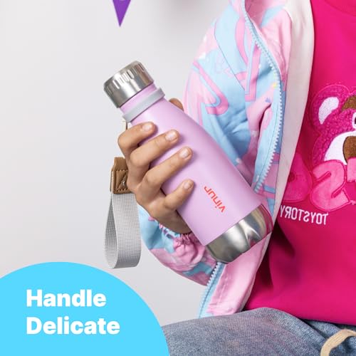 Kids Stainless Steel Water Bottle for School-12 oz Insulated Water Bottle - color: Sky Blue, size: 12 Ounces