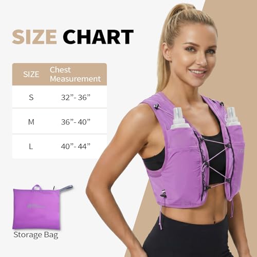 Running Vest for Women Lightweight Hydration Packable - color: Purple, size: Medium