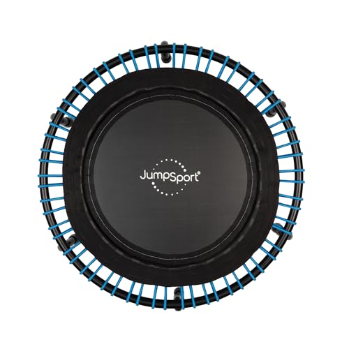 JumpSport 550 Workout Rebounder for Adults, 44" | PRO CE | Mini Exercise Fitness Trampoline Jumper with Cables | Black - color: Blue, style: Model 230