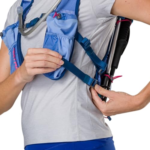 Nathan TrailMix Women's Running Vest/Hydration Pack. 12L (12 Liters) | 2L Bladder Included (2 liters). Zipper, Pockets. - style: Periwinkle/Estate Blue