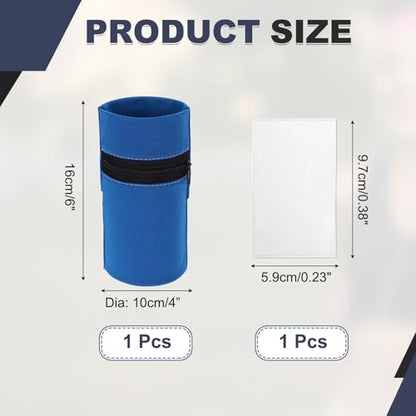 Wrist Pouch, Wrist Wallet Wristband with PVC Card Pouch Zipper Wristband Sports Sweatbands for Men and Women - color: Dark Blue