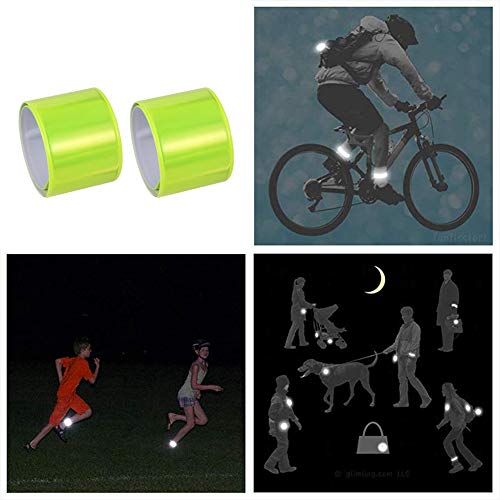 20 Pcs Reflector Snap Bands Fluorescent Slap Armbands - color: Green
