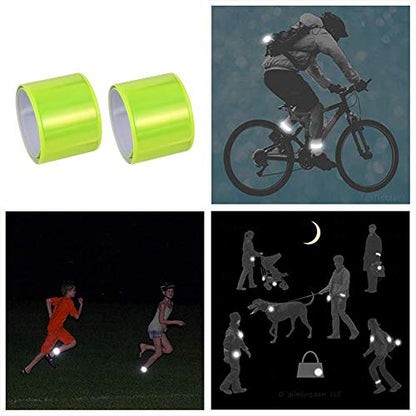 20 Pcs Reflector Snap Bands Fluorescent Slap Armbands - color: Green