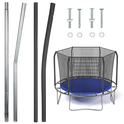 Blulu 1 Sets Trampoline Enclosure Pole Replacement Upper Lower Foam, Black