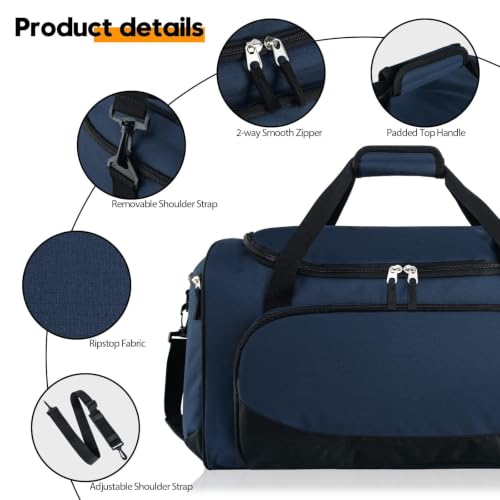 Uarition Gym Bag for Men & Women - 50L Large Travel Duffle Bag, Navy Blue - color: Navy Blue