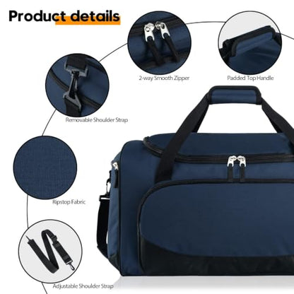 Uarition Gym Bag for Men & Women - 50L Large Travel Duffle Bag, Navy Blue - color: Navy Blue