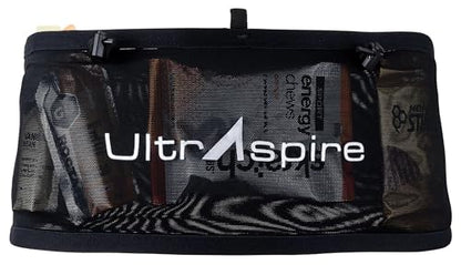 UltrAspire Fitted Race Running Waist Belt - Lightweight, Durable, Essential Pockets, 5 Sizes - color: 3.0 Black, size: Medium (Waist Size: 31"-33")