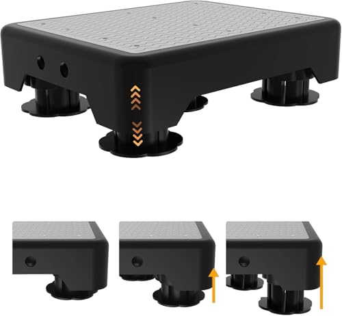 Adjustable Step Stool for Adults, Non-Slip Rubber Safety Step Platform - color: Gray, size: 3-Setting Adjustable Height