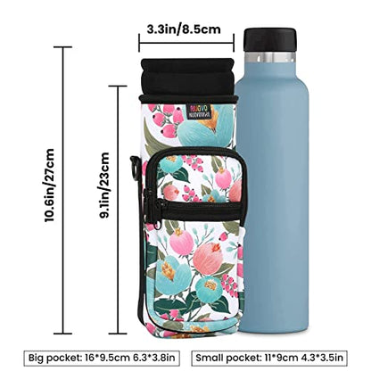 Nuovoware Water Bottle Carrier Bag, 25oz/32oz, Rosebush pink - color: Rosebush Pink, size: 25-32 Ounces - Standard