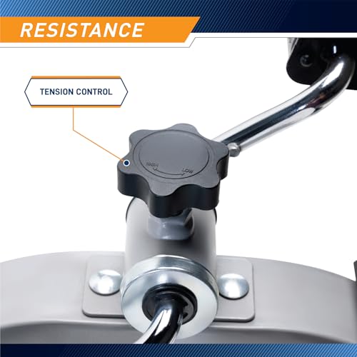 Marcy Under Desk Mini Pedal Leg and Arm Exercise Cycle with Adjustable Magnetic Resistance Leg Exercisers - color: Black