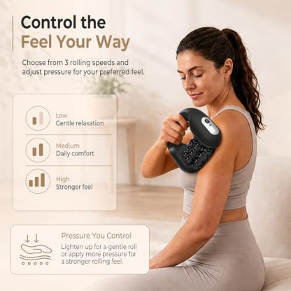 Rolling Percussion Massager with Hands-Free Dock