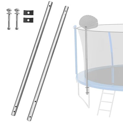 16FT Trampoline’ Upper Board Tube and Lower Board Tube specially for Basketball hoop, Replacement Trampoline Enclosure poles for 16FT, 2pcs Together, Trampoline basketball hoop pole, Part # 10A,11A
