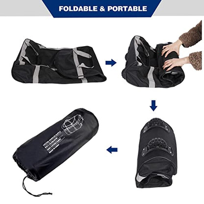 REDCAMP 85L/120L/140L Foldable Duffle Bag with Wheels, Large Travel Duffel Bag - color: 120l Black (Large)