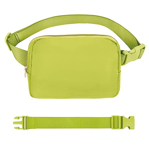 VOROLO Fanny Pack For Women And Men Crossbody Bag Belt Bag Grass Green - color: Grass Green with rope