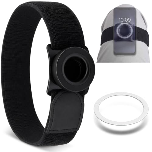 Magnetic Running Phone Holder Phone Strap for Guitar Players Easy Access to Tabs Tunes Thigh Positioning Universally 360° Rotatable Armband Mobilephone Holder Wrist Mobilephone Carrier