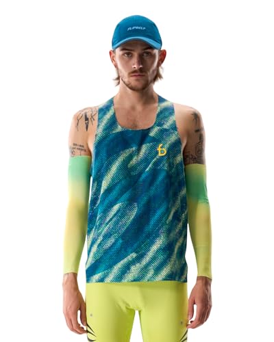 FlipBelt Men's Marathon Mesh Tank - color: Digital Blue, size: Large