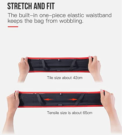 AONIJIE Running Belt Fanny Pack with 250ml Soft Water Bottle Flask for Women Men, Moisture Wicking Waist Pack Great for Marathon Climbing Jogging Cycling, for 6.8in Mobile Phone (Black Blue: S/M) - color: Black Blue: S/M