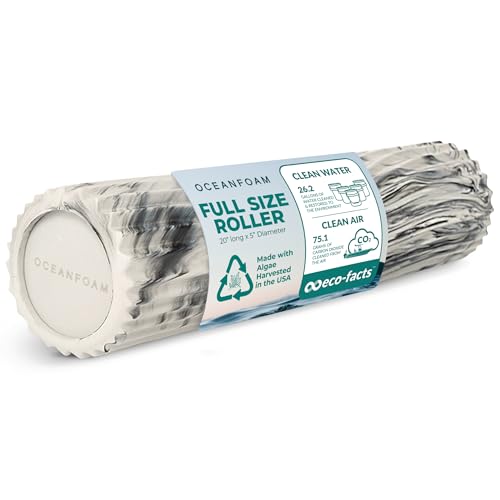 Oceanfoam Tidal Roller - Massage Foam Roller for Exercise (Natural Marbled) - color: Black Marbled