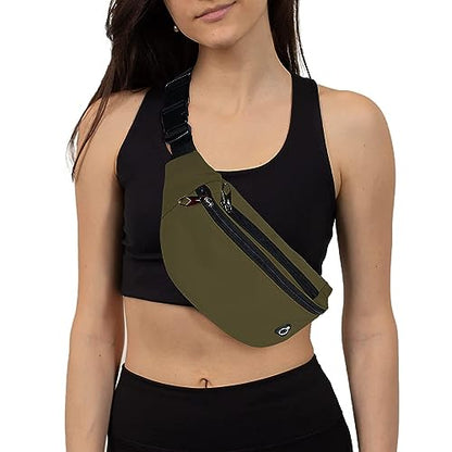 Fanny Packs for Men and Women Water-Repellent Sports Waist Pack Bag - color: 1pack-Dark Green