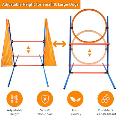 Dog Agility Training Equipment，80Pcs Dog Obstacle Course Backyard for Large Dogs