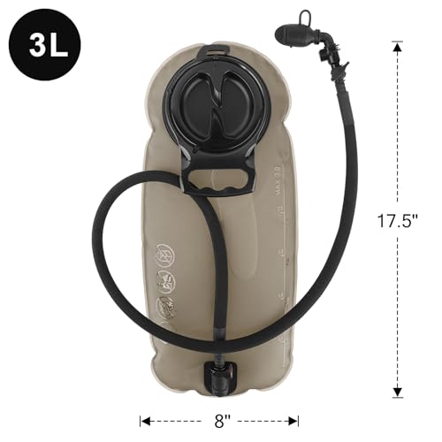 PETAC GEAR Hydration Bladder, Ultra Durable Water Reservoir Bag with Insulated Tube for Hydration Pack for Cycling, Hiking, Running, Climbing, Biking - size: 3L