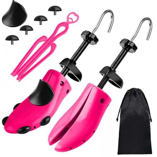 CHERAINTI Shoe Stretcher Professional Shoe Expander Widener Adjustable Stretch Length and Width for Wide Feet - color: Rose - Women Small Size 5.5-10
