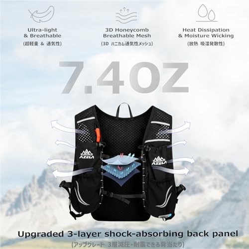 Azarxis Hiking Hydration Pack Running Backpack 10L Daypack Vest for Women Men Lightweight Cycling Biking Trail Race Jogging (White - Only Backpack) - color: #3 White (10l) - Only Backpack