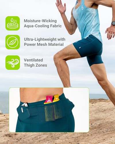 FlipBelt Men's Running Compression Shorts with Built-in Phone Pockets - color: Ouray Black, size: X-Large