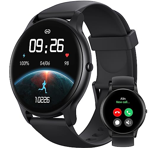Parsonver Smart Watch for Men Women(Answer/Make Calls), Fitness Tracker - color: Black