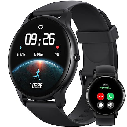 Parsonver Smart Watch for Men Women(Answer/Make Calls), Fitness Tracker - color: Black