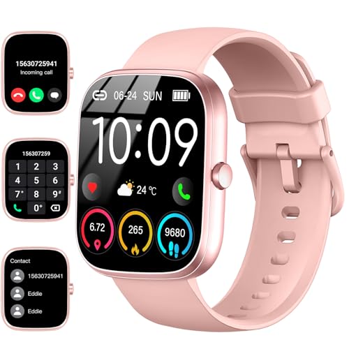 Smart Watch for Women (Answer/Make Call), 1.91"HD Smartwatch with Heart Rate/Sleep Monitor/Pedometer/Calories, 2026 Fitness Watch 110+ Sport Modes IP68 Waterproof Activity Tracker for Android iOS Pink - color: baby Pink