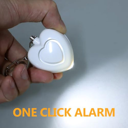 minkissy Heart Personal Alarm Keychain with LED Light