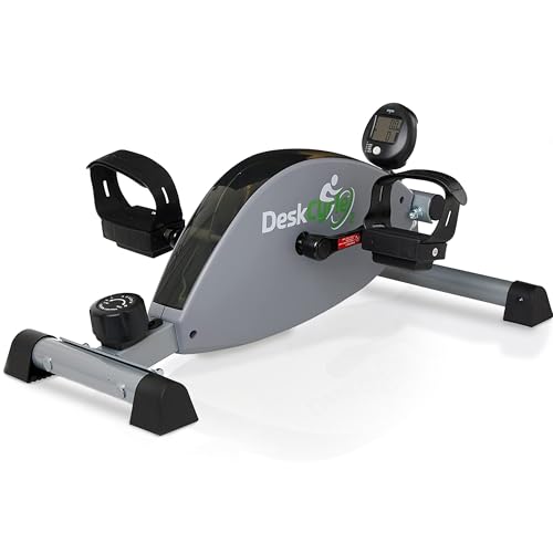 DeskCycle Under Desk Bike Pedal Exerciser - Stationary Bikes for Home & Office - Standard and Adjustable Height Versions - size: Adjustable Height, style: Gray