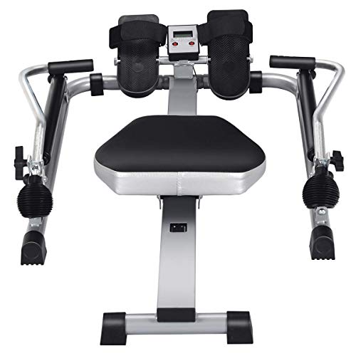 Goplus Hydraulic Rowing Machine with LCD Monitor