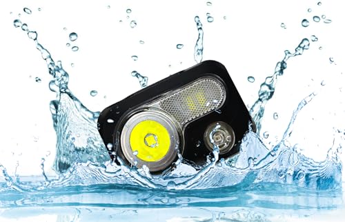 LED Headlamp, Rechargeable Super Bright Headlight Flashlight, Kids & Adults - color: Black