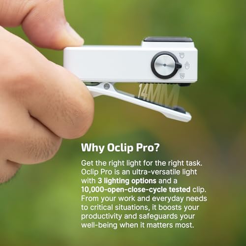 OLIGHT Oclip Pro Rechargeable EDC Clip-on Flashlight, White - color: White