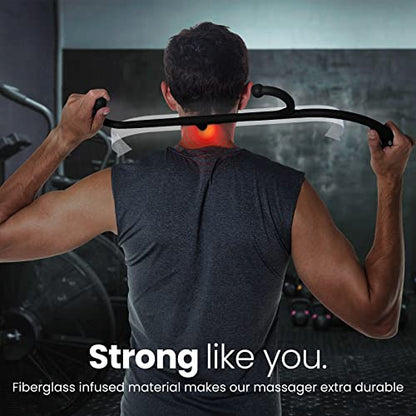 LiBa Back Massager Trigger Point Cane, Deep Tissue Back Neck Massager Black - color: B. Black (1 Pack)