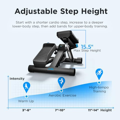 JLL Smart Twist Stepper Machine Stair Stepper with Resistance Bands