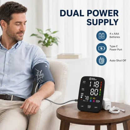 Blood Pressure Monitor for Home Use, Arm Cuff, USB-C